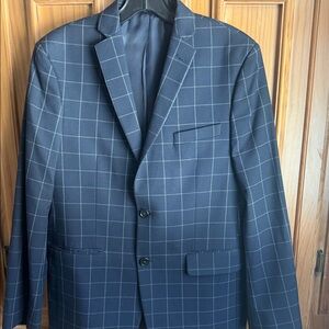 Ralph Lauren Navy Windowpane Blazer boys size 18R